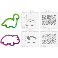 Emporte-pièces dinosaures avec pochoirs