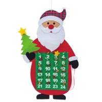 Calendrier de l'avent du Père Noël avec bonbons 52 x 71 cm