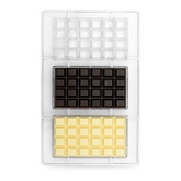 Moule à barres de chocolat 27,5 x 17,5 cm - Decora - 3 cavités
