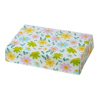Boîte de 23,5 x 16 x 5 cm de fleurs colorées
