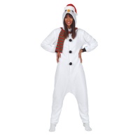 Costume de bonhomme de neige à capuche pour adultes