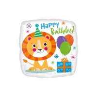 Ballon lion joyeux anniversaire 43 cm - Anagramme