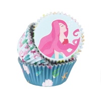 Capsules Mermaid Cupcake - PME - 60 pcs.