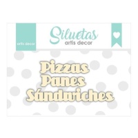 Sandwich, Pizza et Pain en carton - Artis decor - 3 unités