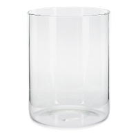 Porte-bougie en verre tubulaire de 13 x 17 cm