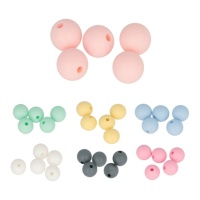 Perles de silicone 1 cm - 5 unités