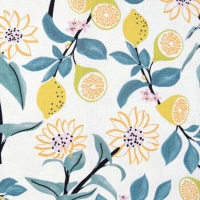 Tissu en toile de coton Lemons & Flowers - Katia