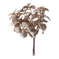 Branche décorative avec feuilles de champagne 14 cm