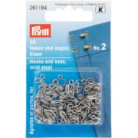 Supports en acier inoxydable argenté no. 2 - Prym - 35 pcs.