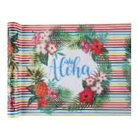 Chemin de table hawaïen Aloha de 30 cm - 5 m