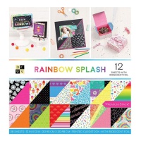 Kit de papier de scrapbooking double face Stack Rainbow Splash - 36 feuilles