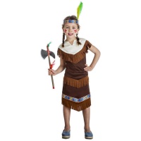 Costume d'Indien Apache foncé pour filles