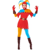 Costume d'arlequin médiéval pour femmes