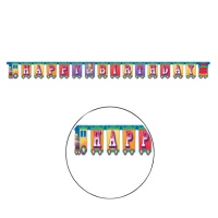 Couronne de train Happy Birthday Circus Happy Birthday Train 2,52 m