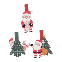 Pinces de Père Noël - 6 unités