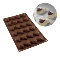 Moule à Chocolat en Silicone pour Ours 17 x 29,5 cm - Silikomart - 24 cavités