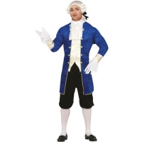 Costume de marquis bleu foncé pour homme