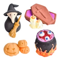 Figurines en sucre 3D d'Halloween de 3 à 8 cm - Dekora - 20 unités