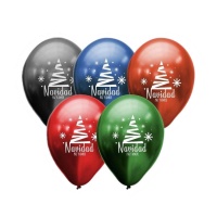 Ballons de Noël en latex, peace and love en couleurs assorties 30 cm - Ballons Clown - 25 pcs.