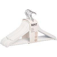 Cintres en bois blanc - lot de 8