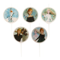 Bougies d'anniversaire Frozen 3 cm - 5 pcs.