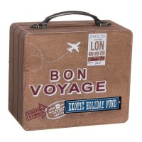 Tirelire en forme de valise Bon Voyage - DCasa