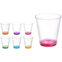 Gobelet 375 ml avec base colorée assortie - 1 pc.