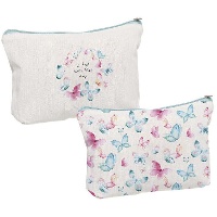 Trousse à Motif Papillons 22 x 15 cm - 1 unité