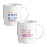 Mug Happy Anniversary 350 ml - 1 pièce