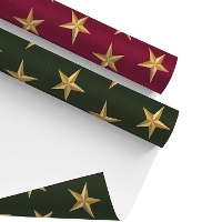 Papier cadeau de Noël étoilé 2 x 0,70 m - 1 unité