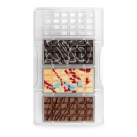 Moule à barres de chocolat classique 20 x 12 cm - Decora - 4 cavités