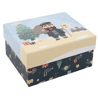 Boîte d'Olentzero de 12 x 10 x 6 cm assortie - 1 unité