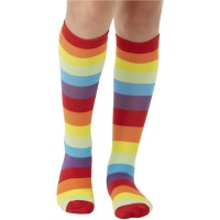 Chaussettes à rayures multicolores pour enfants