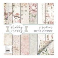 Kit de papiers de scrapbooking Shabby Shabby - Artis decor - 6 feuilles