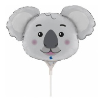 Ballon métallique tête de koala 33 x 21 cm - Grabo - 10 pcs.