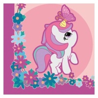 Serviettes de table bébé licorne 16,5 x 16,5 cm - 12 pcs.