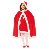 Cape de Noël à capuche pour enfants 81 cm