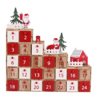 Calendrier de l'avent de Noël avec des pas de 31,5 cm