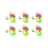 Figurines en sucre Licorne multicolore - Décorer - 6 unités