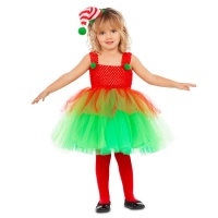 Costume de lutin de Noël avec tutu pour filles