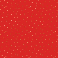 Papier cadeau rouge avec étoiles dorées 2.00 x 0.70 m - 1 pc.