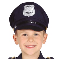 Casquette de police bleue pour enfants