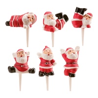 Pics de Père Noël de 6 cm - Dekora - 72 unités