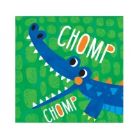 Serviettes de table Crocodile 12,5 x 12,5 cm - 16 pcs.