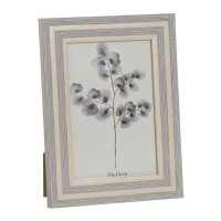 Cadre photo gris coquelicot pour photos 10 x 15 cm - DCasa