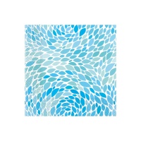 Serviettes en mosaïque bleue 16,5 x 16,5 cm - 20 pcs.