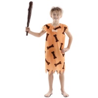 Costume d'homme des cavernes orange pour enfants