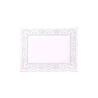 Napperon rectangulaire blanc 21 x 27 cm - Maxi Products - 8 pcs.