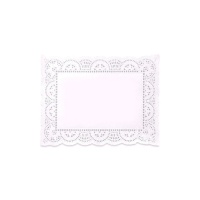 Blondo 21 x 27 cm napperon rectangulaire en papier blanc - 8 pcs.