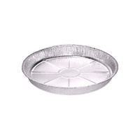 Récipient rond en aluminium jetable de 29 x 4,2 cm